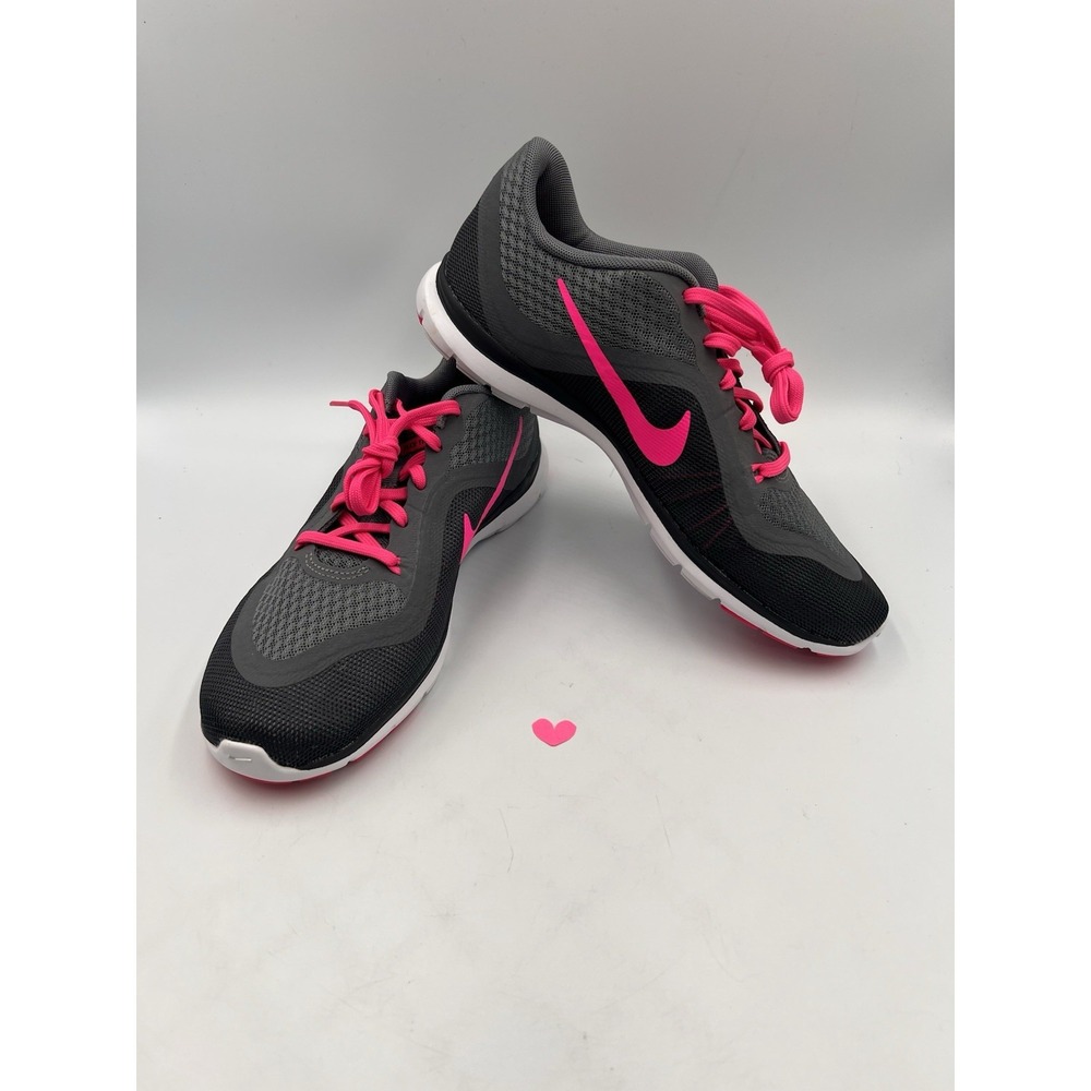 Nike Flex Tr 6 Womens Gray Hot Pink Training Shoes 831217-003 Size 9